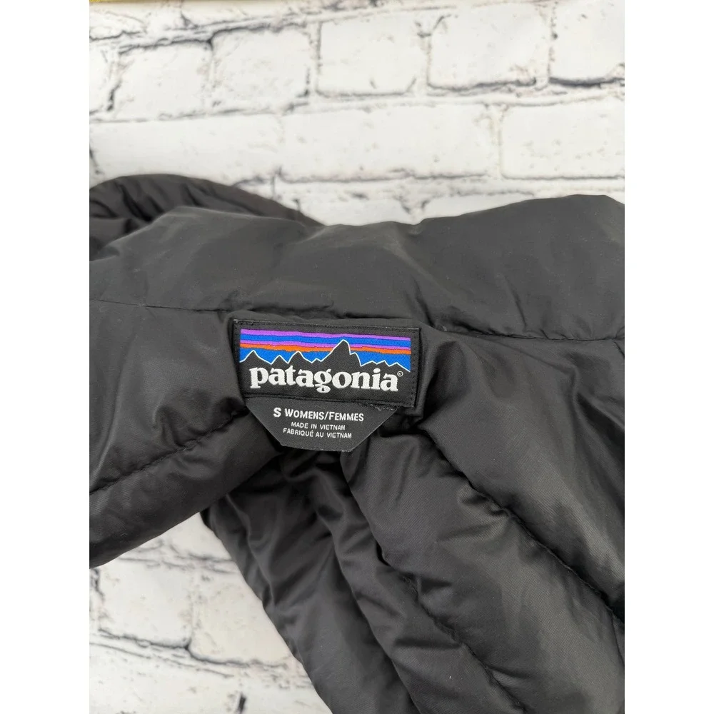 Patagonia Womens Black Down Vest Full Zip Puffer Quilted Small - Picture 4 of 7